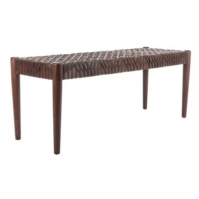 Bandelier Bench Brown - Safavieh 4 Bandelier Bench Brown - Safavieh - Image 2