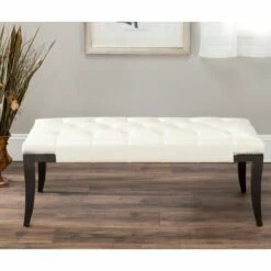 Gibbons Tufted Bench - Safavieh Taupe