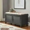 Everly Velvet Cushion Storage Bench - Inspire Q Gray -Ottomans Official Shop unnamed file 1383
