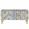 Storage Bench Rainbow Strokes Ochre - Skyline Furniture