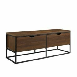 Modern 47.75" 2 Drawer Entry Storage Bench - Saracina Home Dark Walnut -Ottomans Official Shop unnamed file 1408