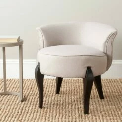 Mora Vanity Stool Taupe - Safavieh