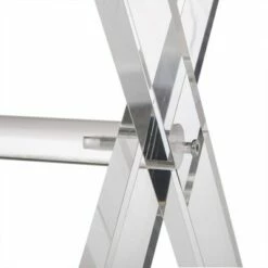 26" Faux Fur Upholstered Bench with Acrylic X Leg White - Glitzhome -Ottomans Official Shop unnamed file 1440