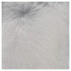Faux Fur Gray Stool - HomePop