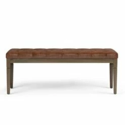Hopewell Tufted Ottoman Bench Distressed Saddle Brown - WyndenHall -Ottomans Official Shop unnamed file 1504