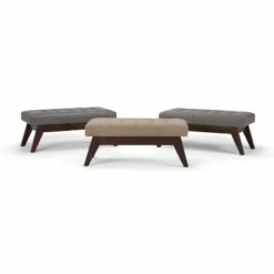 40" Tierney Mid Century Tufted Ottoman Bench Faux Leather - Wyndenhall Ash Blonde -Ottomans Official Shop unnamed file 1526
