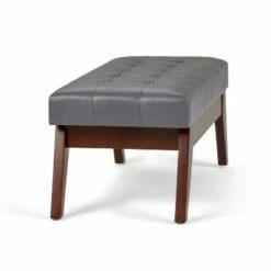 40" Tierney Mid Century Tufted Ottoman Bench Faux Leather - Wyndenhall Ash Blonde -Ottomans Official Shop unnamed file 1527
