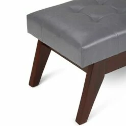 40" Tierney Mid Century Tufted Ottoman Bench Faux Leather - Wyndenhall Ash Blonde -Ottomans Official Shop unnamed file 1529