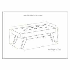 40" Tierney Mid Century Tufted Ottoman Bench Faux Leather - Wyndenhall Ash Blonde -Ottomans Official Shop unnamed file 1531