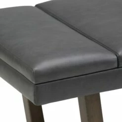 53" Harley Ottoman Bench Stone Gray Faux Leather - WyndenHall -Ottomans Official Shop unnamed file 1561