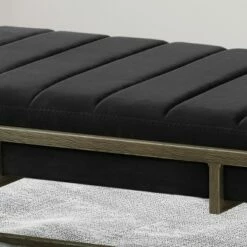 Magdalene Modern Velvet Ottoman Bench - Christopher Knight Home Black -Ottomans Official Shop unnamed file 1580
