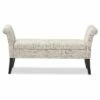Avignon Script - Patterned French Laundry Fabric Storage Ottoman Bench - Baxton Studio -Ottomans Official Shop unnamed file 1595