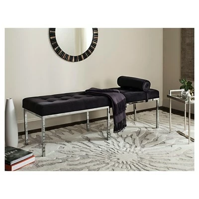 Xavier Bench - Black - Safavieh 3 Xavier Bench - Black - Safavieh