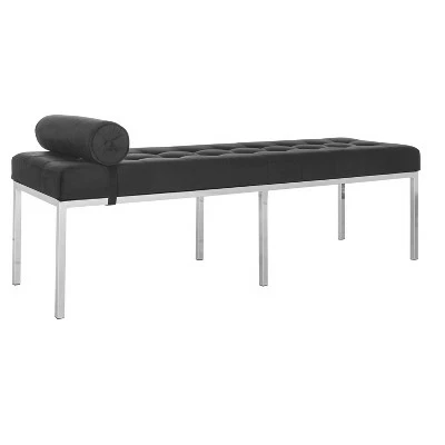 Xavier Bench - Black - Safavieh 4 Xavier Bench - Black - Safavieh - Image 2