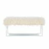 Faux Flokati Acrylic Leg Bench White - Linon -Ottomans Official Shop unnamed file 1725