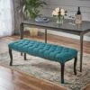 Roxana Traditional Tufted Diamond Bench Teal - Christopher Knight Home -Ottomans Official Shop unnamed file 1773