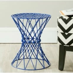 Charlotte Wire Stool Dark Blue - Safavieh
