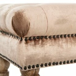 Barney Tufted Bench w/ Brass Nail Heads - Safavieh -Ottomans Official Shop unnamed file 1780