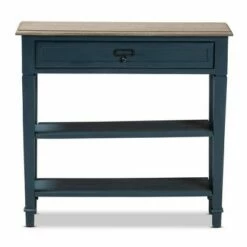 Dauphine Spruce Finished Wood Accent Console Table Blue - Baxton Studio -Ottomans Official Shop unnamed file 1809