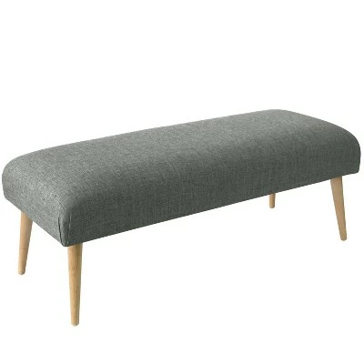 Bench with Cone Legs in Zuma Charcoal - Threshold™ 4 Bench with Cone Legs in Zuma Charcoal - Threshold™ - Image 2