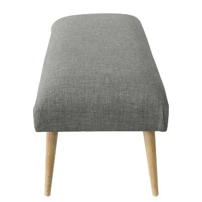 Bench with Cone Legs in Zuma Charcoal - Threshold™ 5 Bench with Cone Legs in Zuma Charcoal - Threshold™ - Image 3