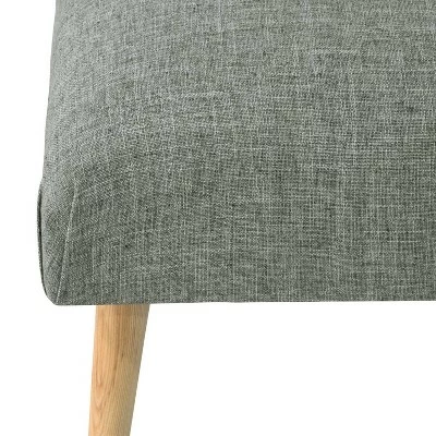 Bench with Cone Legs in Zuma Charcoal - Threshold™ 6 Bench with Cone Legs in Zuma Charcoal - Threshold™ - Image 4