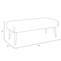 Bench with Cone Legs - Skyline Furniture Watercolor Cross Indigo -Ottomans Official Shop unnamed file 1856