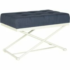 Cara Bench - Navy/Cream - Safavieh -Ottomans Official Shop unnamed file 1861