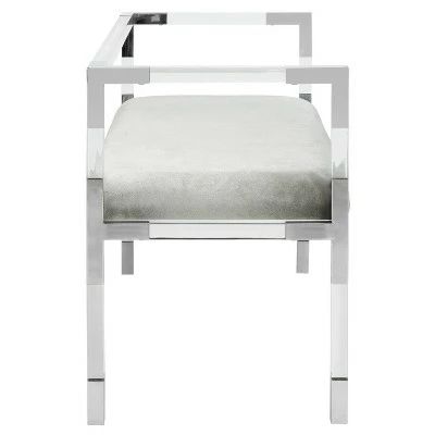 Anastasia Acrylic Bench Silver - Safavieh 6 Anastasia Acrylic Bench Silver - Safavieh - Image 4