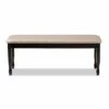 Corey Fabric Upholstered and Wood Dining Bench - Baxton Studio Gray/brown -Ottomans Official Shop unnamed file 1901