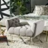 Eugenie Tufted Velvet Acrylic Bench Soft Taupe - Safavieh -Ottomans Official Shop unnamed file 1909