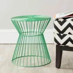 Adele Wire Stool Green - Safavieh