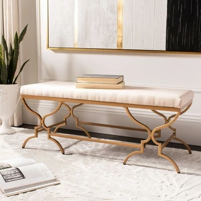 Juliet Rectangular Bench - Safavieh Emerald/gold 3 Juliet Rectangular Bench - Safavieh Emerald/gold