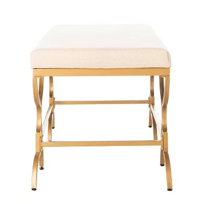 Juliet Rectangular Bench - Safavieh Emerald/gold 6 Juliet Rectangular Bench - Safavieh Emerald/gold - Image 4