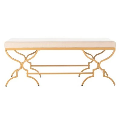 Juliet Rectangular Bench - Safavieh Emerald/gold 10 Juliet Rectangular Bench - Safavieh Emerald/gold - Image 8