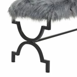 Olivia & May Contemporary Iron Bench Gray - Olivia & May -Ottomans Official Shop unnamed file 196