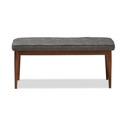 Itami Bench - Baxton Studio Gray 9 Itami Bench - Baxton Studio Gray - Image 7