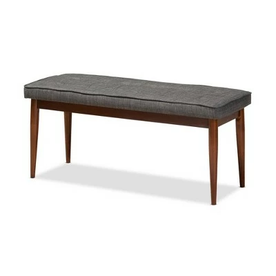 Itami Bench - Baxton Studio Gray 10 Itami Bench - Baxton Studio Gray - Image 8