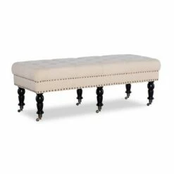 50" Isabelle Bench - Linon Pink -Ottomans Official Shop unnamed file 1988
