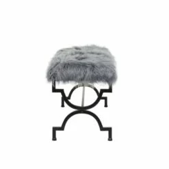 Olivia & May Contemporary Iron Bench Gray - Olivia & May -Ottomans Official Shop unnamed file 199