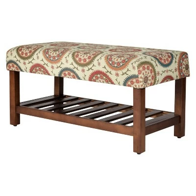 Suzzani Cocktail Bench - HomePop 3 Suzzani Cocktail Bench - HomePop