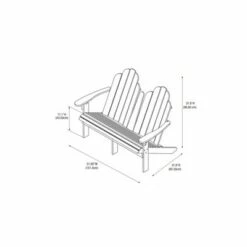 Adirondack Double Bench Acorn Finish - Linon -Ottomans Official Shop unnamed file 2050