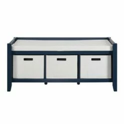 Luray Entryway Bench Navy - Linon