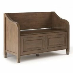 Hampshire Entryway Storage Bench - WyndenHall Rustic Natural Aged Brown -Ottomans Official Shop unnamed file 2081