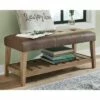 Cabellero Upholstered Accent Bench - Signature Design by Ashley Dark Brown