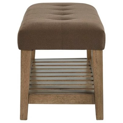 Cabellero Upholstered Accent Bench - Signature Design by Ashley Dark Brown 4 Cabellero Upholstered Accent Bench - Signature Design by Ashley Dark Brown - Image 2