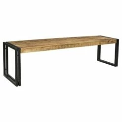 Handcrafted Reclaimed 60" Wood Bench with Iron Legs - Timbergirl