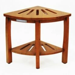 Oceanstar Corner Spa Bench Seat with Storage Shelf.