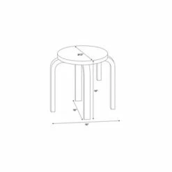 Set of 4 Bentwood Stools - Linon Espresso Brown -Ottomans Official Shop unnamed file 229