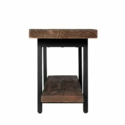 48" Pomona Solid Wood and Metal Entryway Bench Brown - Alaterre Furniture -Ottomans Official Shop unnamed file 2313